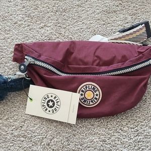 Kipling Pria Sangria Red Varsity 360 Waist Pack 🆕